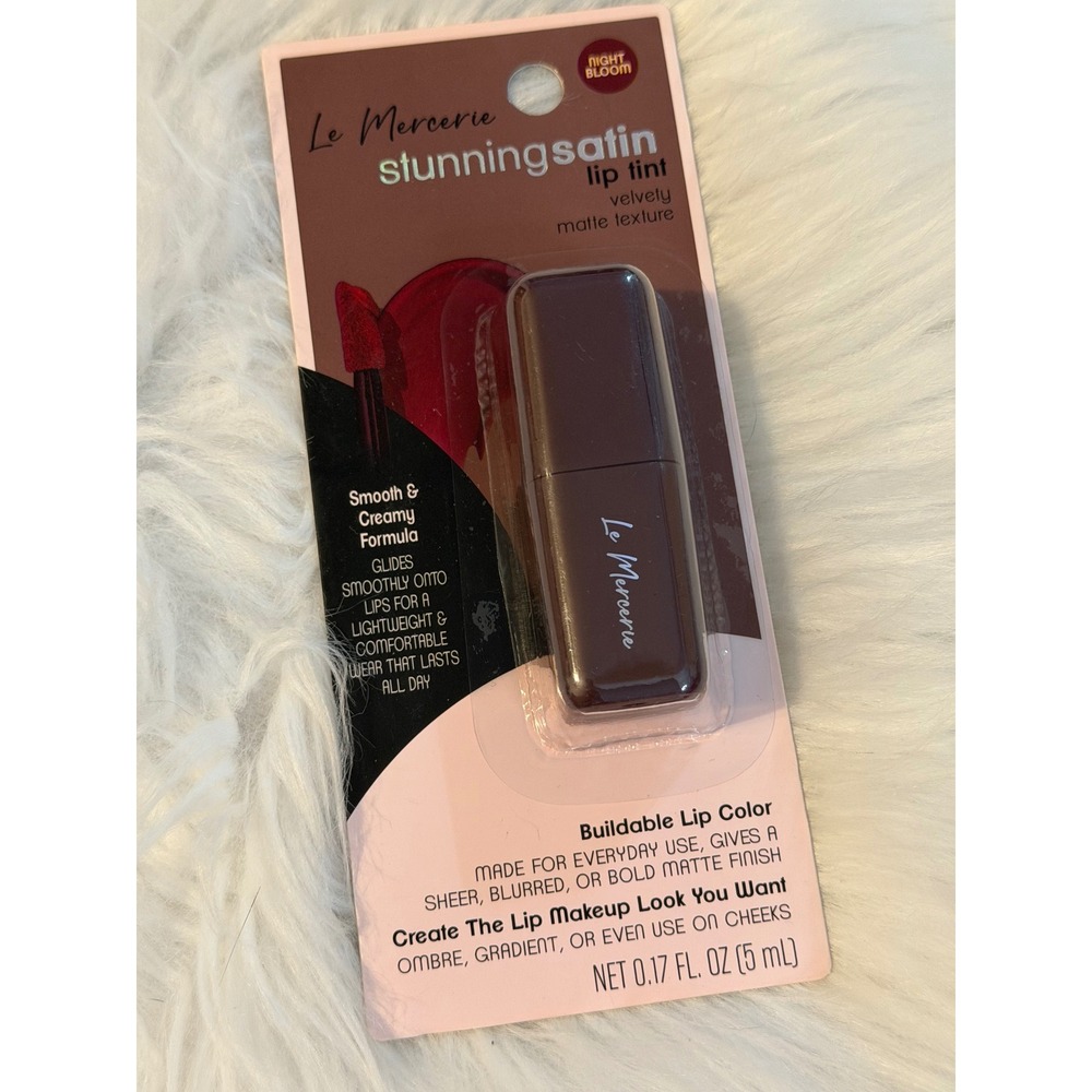Le Mercerie Stunning Satin Lip Tint Night Bloom Velvety Matte 0.17 fl oz NEW